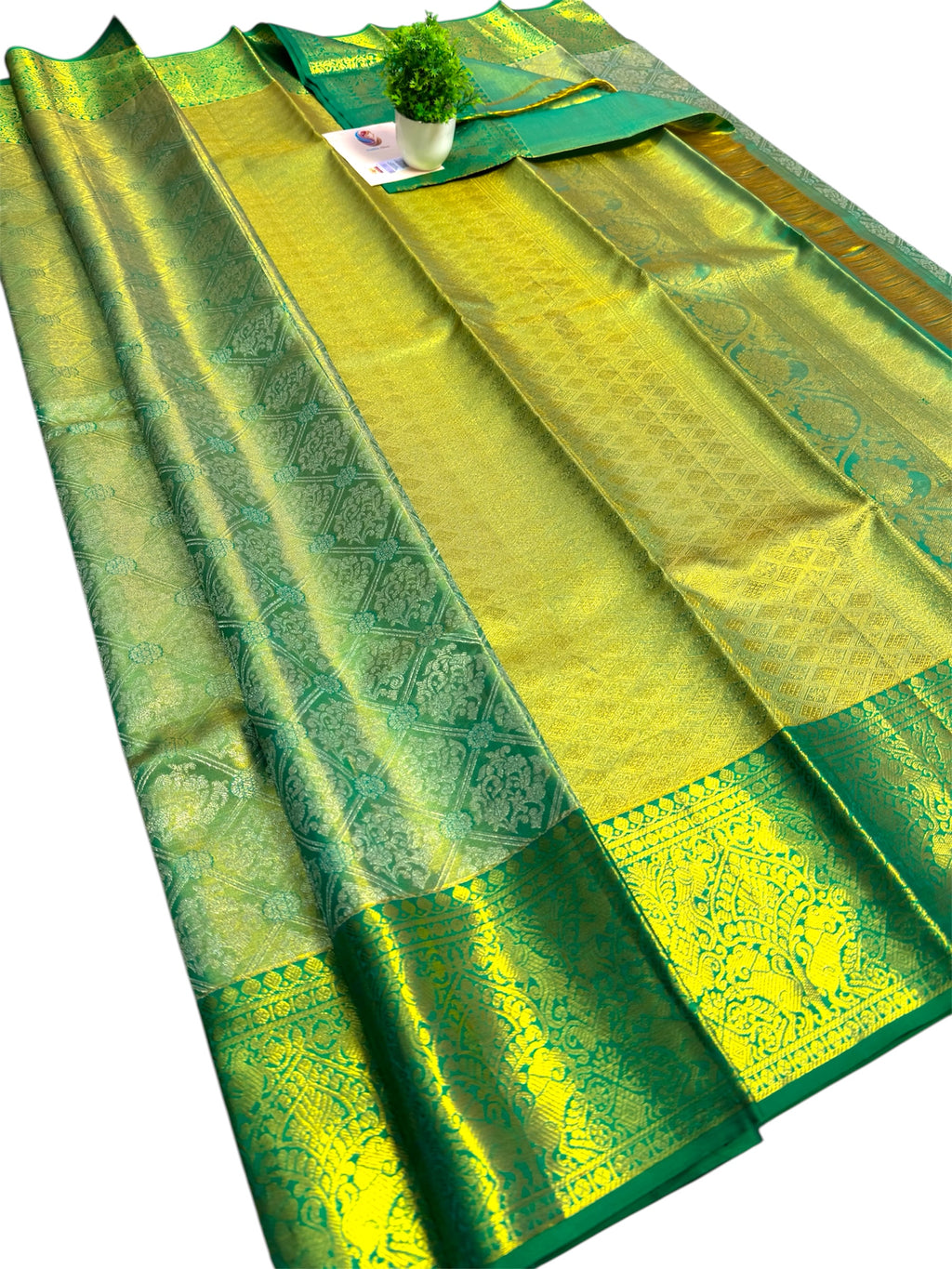 Greenish Tissue Kanjivaram