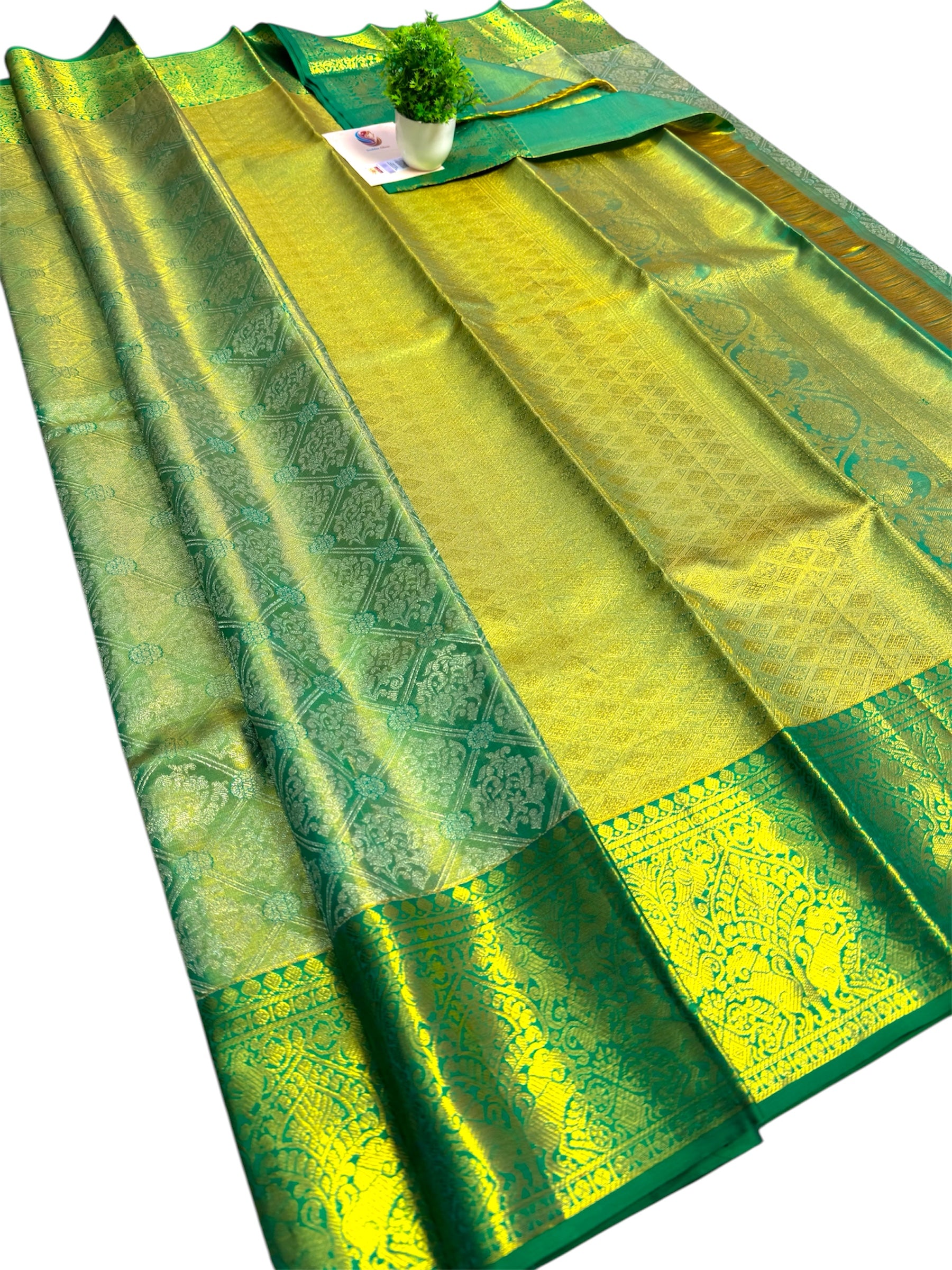 Greenish Tissue Kanjivaram