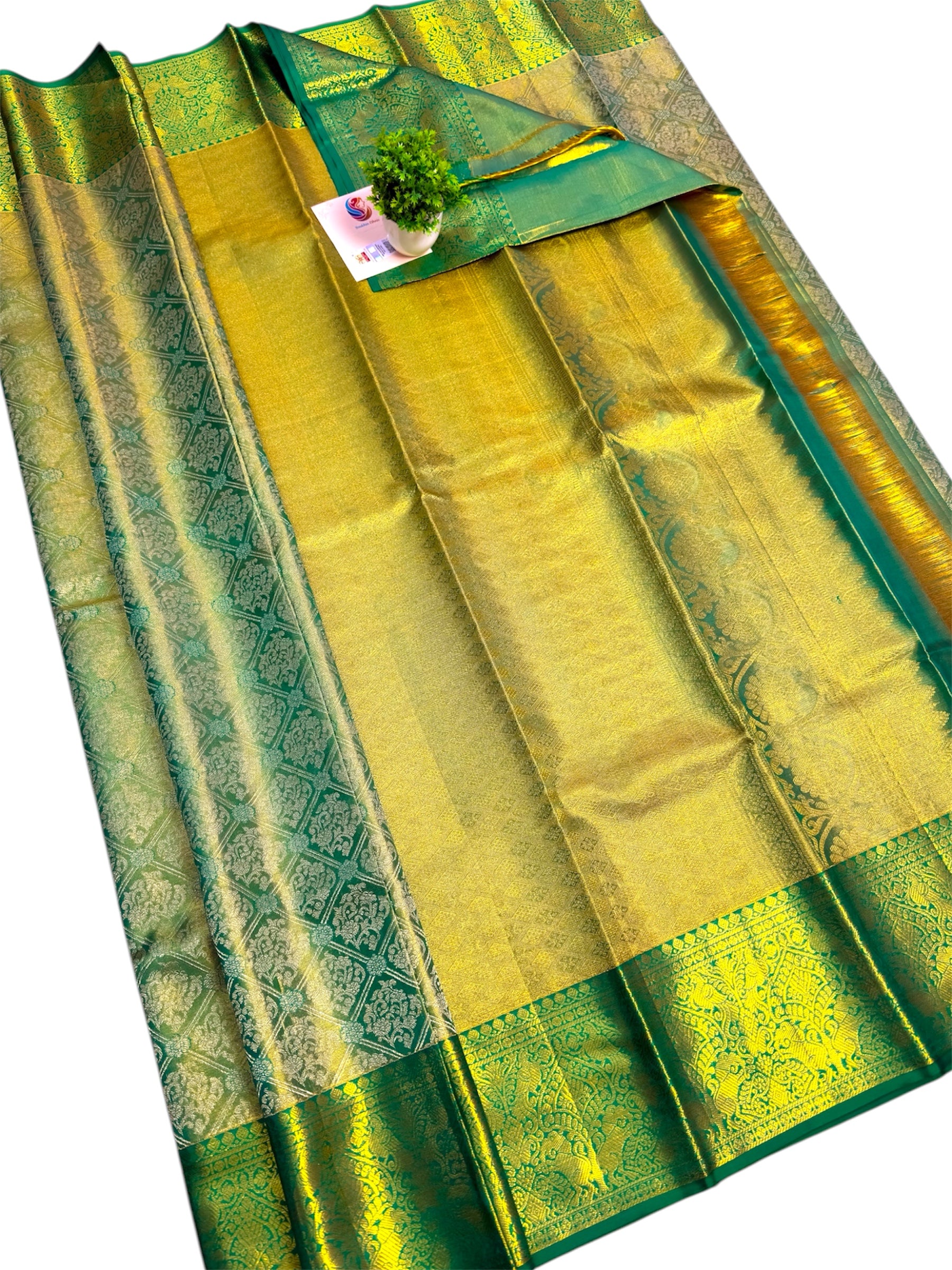 Greenish Tissue Kanjivaram