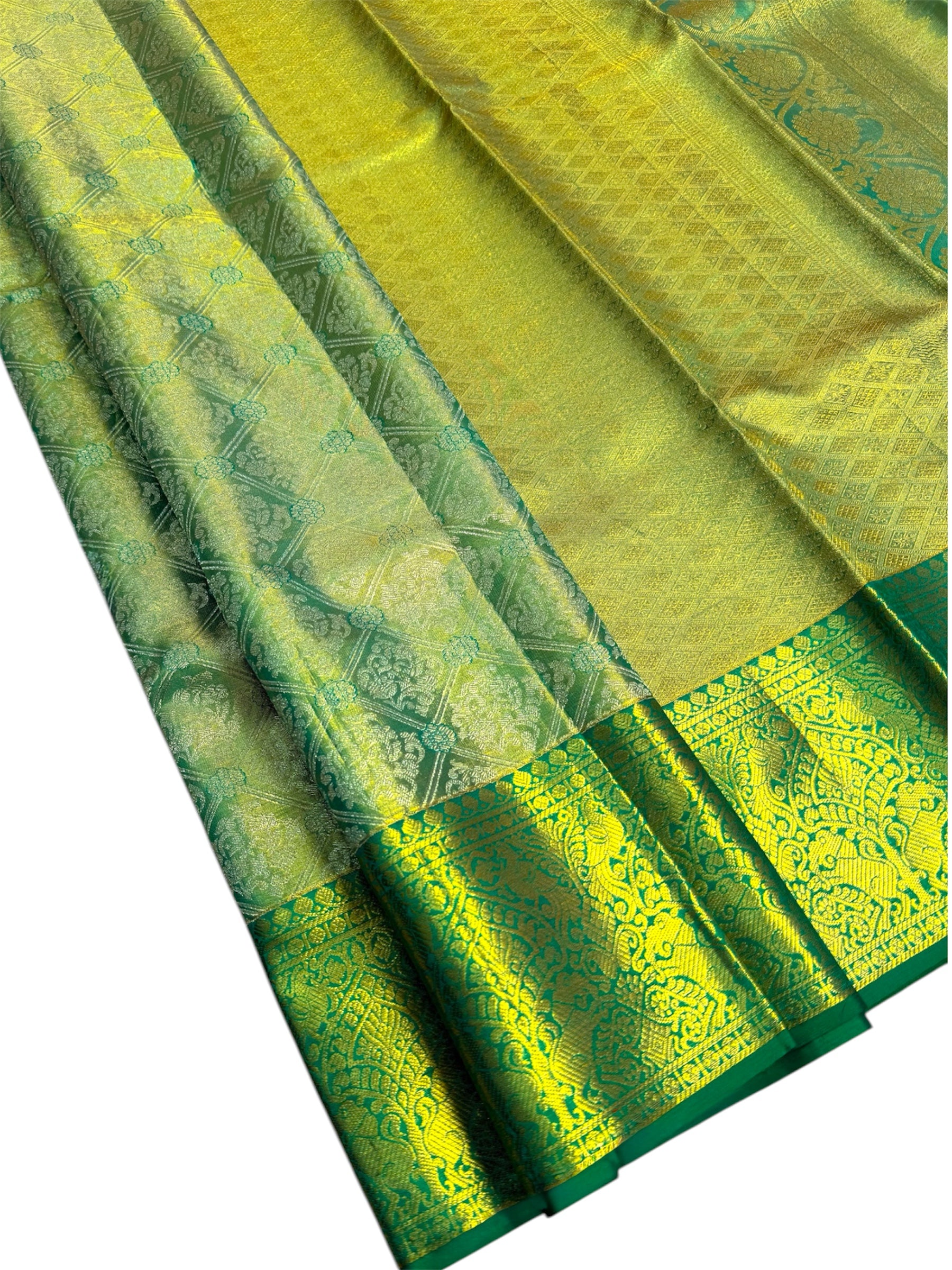 Greenish Tissue Kanjivaram