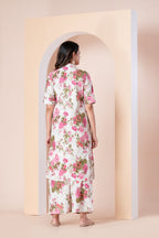 Floral Printed Straight Kurta Set with Palazzo