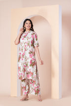 Floral Printed Straight Kurta Set with Palazzo