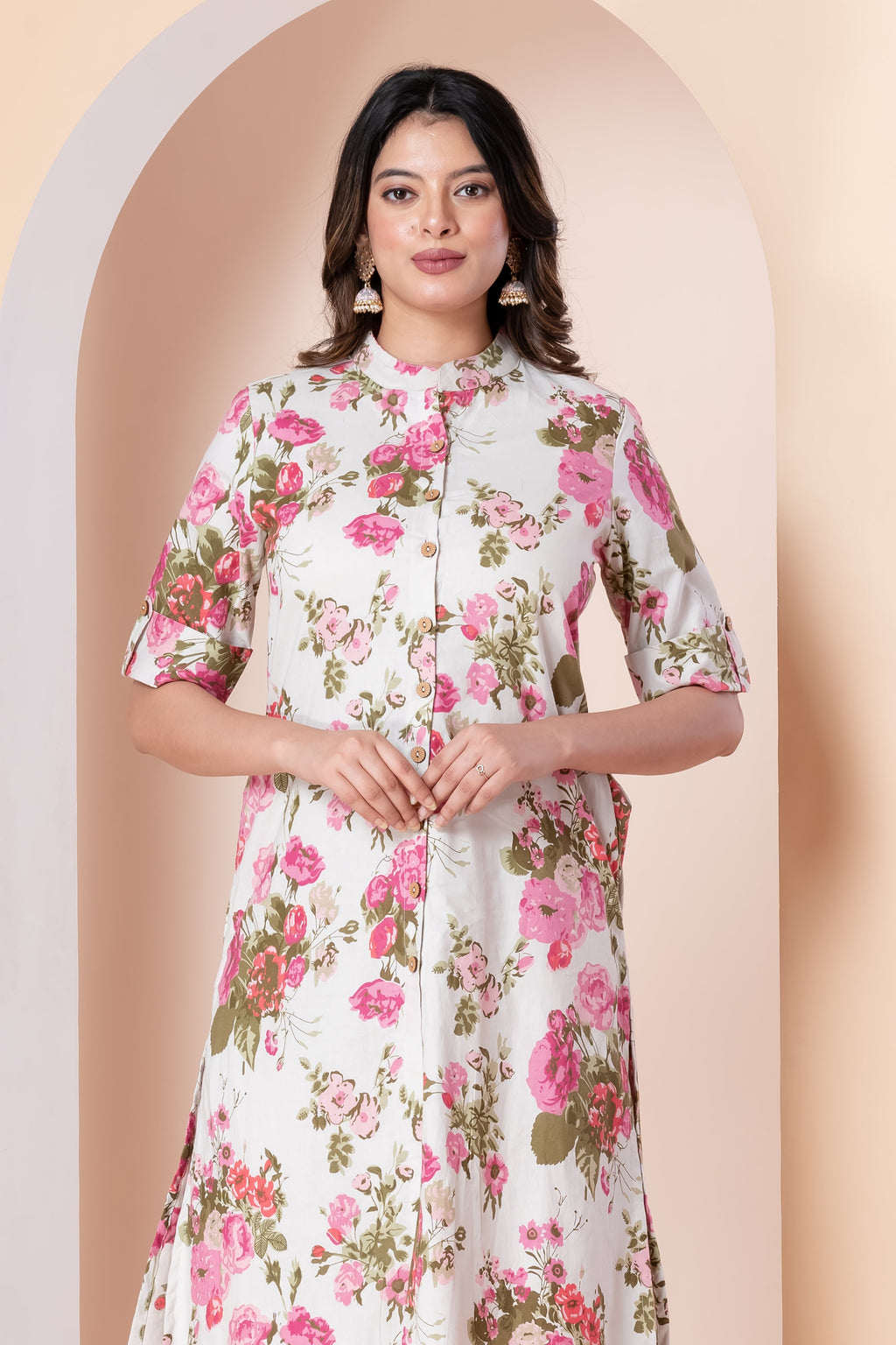 Floral Printed Straight Kurta Set with Palazzo